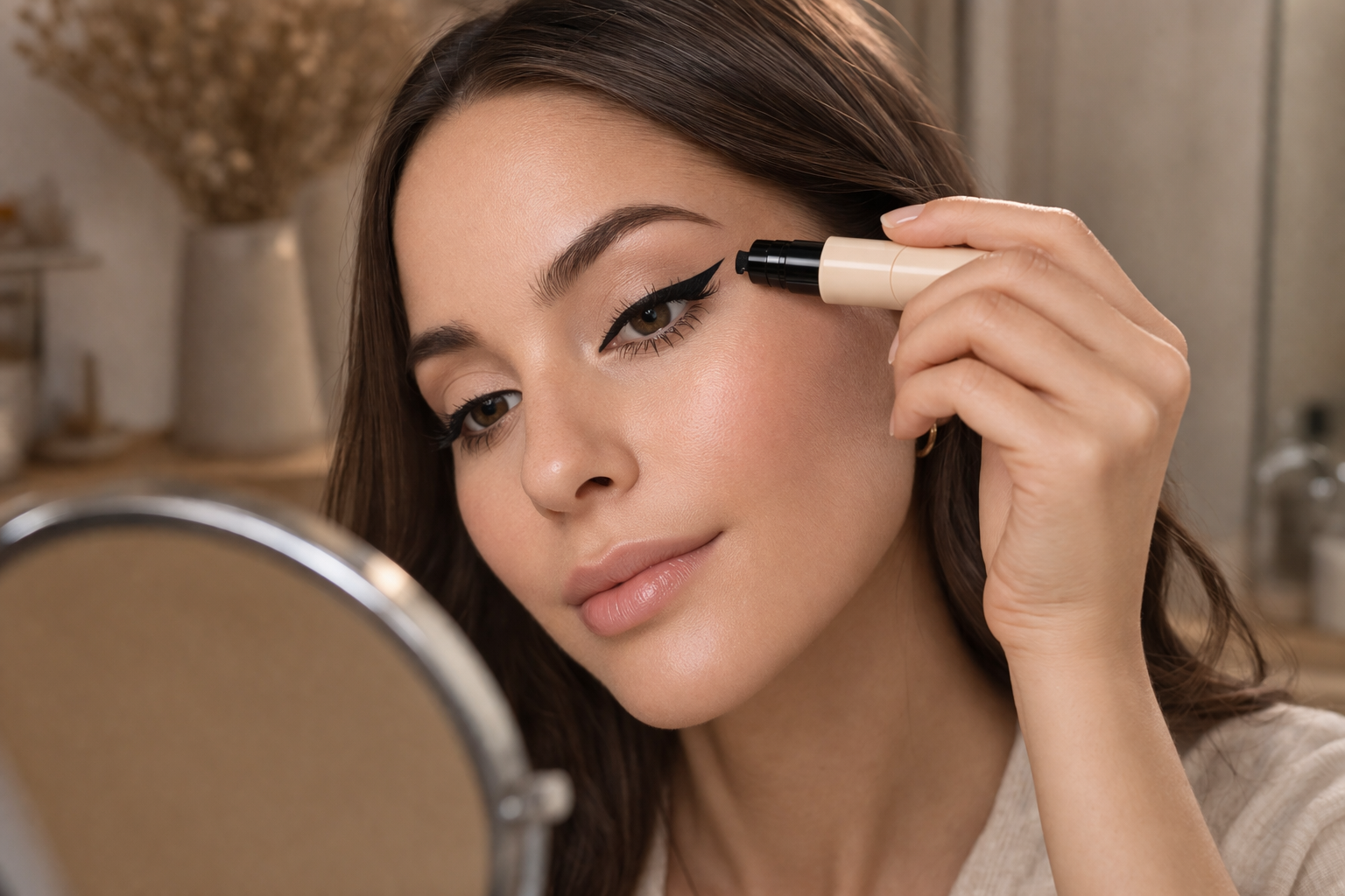 Stylo eyeliner tampon waterproof - ideal pour mains tremblantes et mobilite reduite